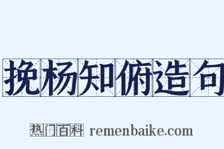 挽杨知俯造句是什么意思的图片